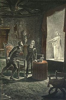 Ilustracja z powieści Juliusza Verne'a "Zamek w Karpatach"
