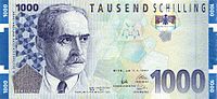Karl Landsteiner, über eine österreichische Banknote