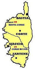 Korzika térképe