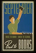 Un poster della Works Progress Administration, del 1940, per settembre