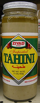 Tahini in a jar