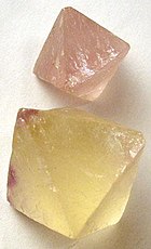 Fluoritkristaller, fluorets "malm".  