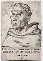 Maarten Luther als monnik in 1520