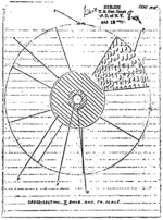 David Greenglassi joonis tuumarelva projektist, mis näitab, mida ta väidetavalt andis Rosenbergidele Nõukogude Liidule.