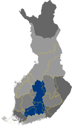 Map of the historical landscape Häme