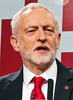 Corbyn parla al lancio delle elezioni generali del partito laburista 2017, maggio 2017