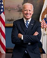 Viceprezidentas Joe Bidenas, dabartinis Jungtinių Valstijų Senato pirmininkas