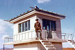 Uma torre de vigia norte-coreana na Área de Segurança Conjunta em março de 1976