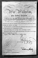 Wilhelm II decreed a state of war (announced as a state of imminent danger of war) on July 31, 1914, in accordance with Art. 68 of the Reich Constitution