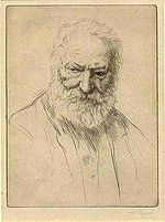 Victor Hugo, door Alphonse Legros.  