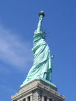 Het Vrijheidsbeeld is een populair icoon van de vrijheid...