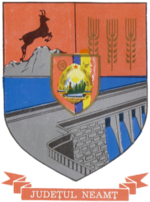 Neamț County coat of arms, at the time of real socialism