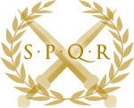 SPQR staat voor Senatus Populusque Romanus "De Senaat en het Volk van Rome".