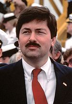 Branstad als gouverneur, 28 april 1984.
