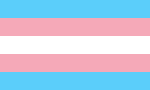 Transgender Pride flag : white represents transgender, non-binary and intersex people