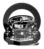 Galvanómetro tangencial fabricado por J.H.Bunnell Co. alrededor de 1890.  