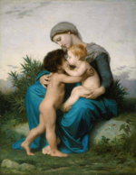 Miłość braterska autorstwa Williama-Adolphe'a Bouguereau (1851)