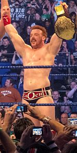 Sheamus als wereldkampioen zwaargewicht.