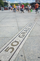 50th latitude on Gutenbergplatz