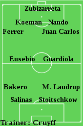The "dream team" that won the European Champion Clubs' Cup in 1992