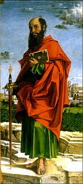 Apostle Paul by Bartolomeo Montagna 1482.