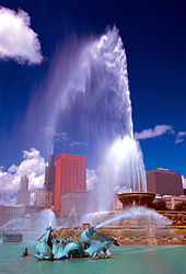 The Buckingham Fountain in Chicago.