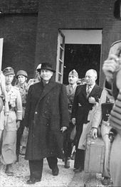 Mussolini leaving the Campo Imperatore Hotel, 12 September 1943