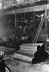 Picture of the explosion disaster at the BASF plant July 1948