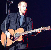 Chris Martin van de tweevoudig bekroonde band Coldplay