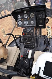Cockpit of the Sud Aviation SE.3130 Alouette II ZU-ALO in South Africa. To see the pedals for left-right control