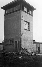 Watchtower B of Dachau Concentration Camp, April 1945
