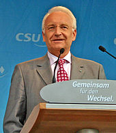 Edmund Stoiber at an election campaign event in Würzburg (2005)