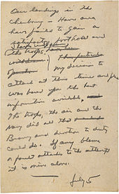 Eisenhower's note in case of invasion failure
