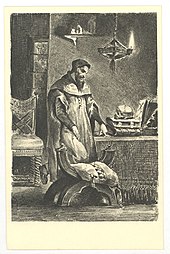 Faust in his study