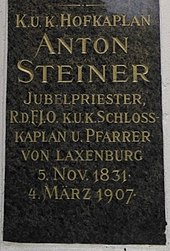Tomb of the Imperial Court Chaplain Anton Steiner, Vienna Central Cemetery