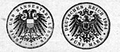 The newly minted Lübeck imperial coins of 1904