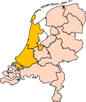 The provinces of Noord-Holland and Zuid-Holland in the territory of the Netherlands