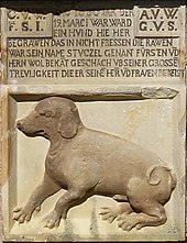 Monument to the dog Stutzel