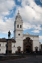 Gezicht op de kerk van Santo Domingo