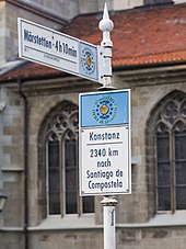 Signpost at the Constance Cathedral