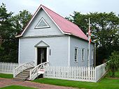 ヒロ日本人移民集会所。1889年に建てられ、現在は日本の明治村博物館にあります。