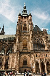 St. Vitus Cathedral at Prague Castle is the cathedral of the Archbishopric of Prague