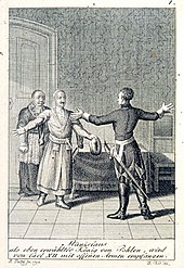 Charles XII receives Stanisław Leszczyński (1677-1766) in 1704, copperplate engraving by Daniel Nikolaus Chodowiecki (1726-1801)