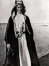 T. E. Lawrence ("Lawrence of Arabia") near Rabegh, north of Jeddah, 1917