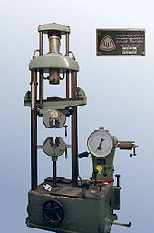 Older mechanical tester for tensile and compressive loads on wires
