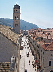 The Stradun, the main street of Dubrovnik