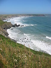 Vista dal Pembrokeshire Coast Path sulla penisola di Marloes.