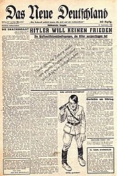 Issue of the propaganda magazine "Das Neue Deutschland", which was often found in forged OSS letters.