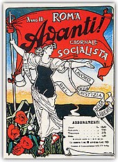 Election poster of the Partito Socialista Italiano for the parliamentary election 1897