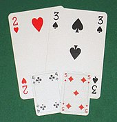 Smaller solitaire cards compared to normal playing cards